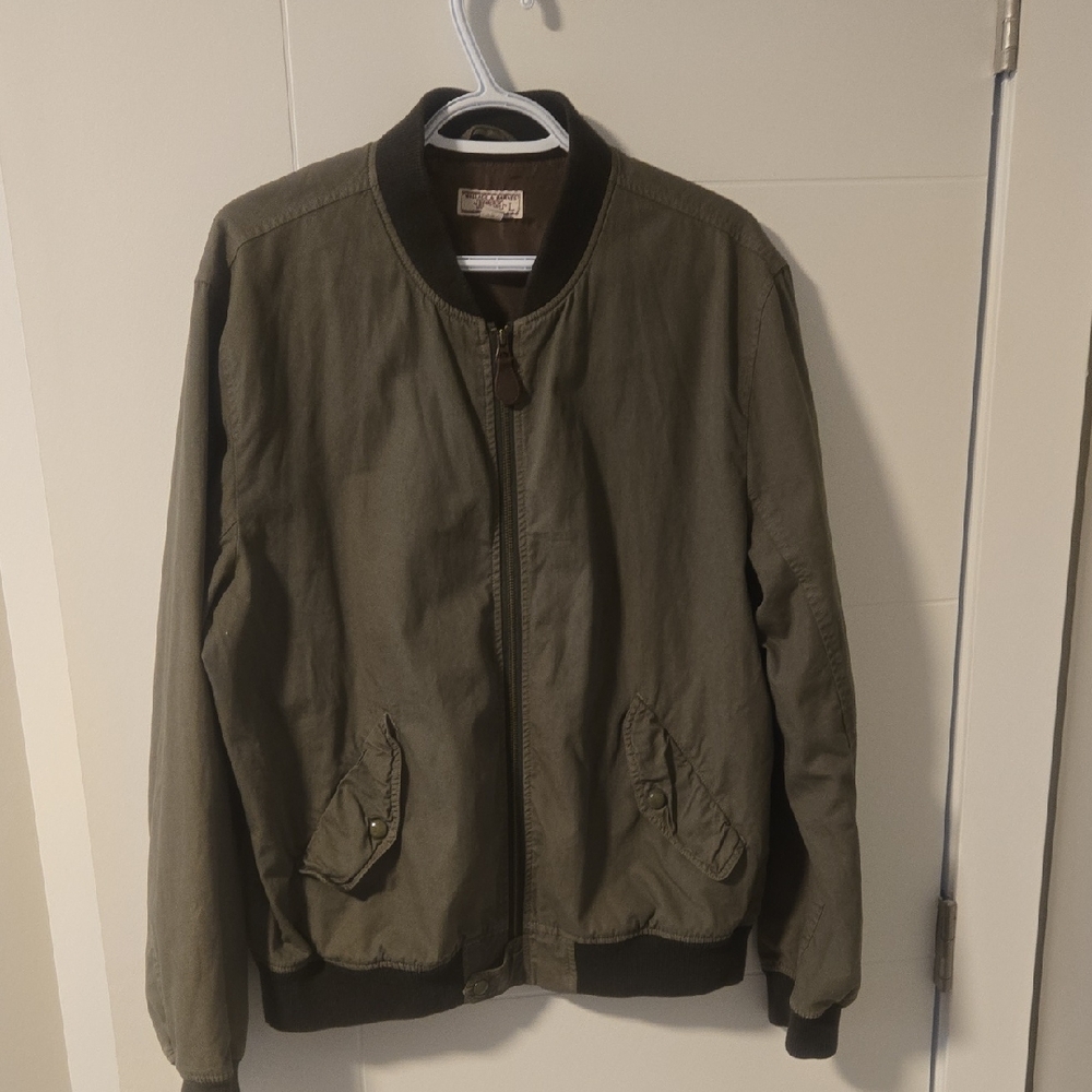 Wallace & Barnes Bomer Jacket. Size L. Dark Green.
